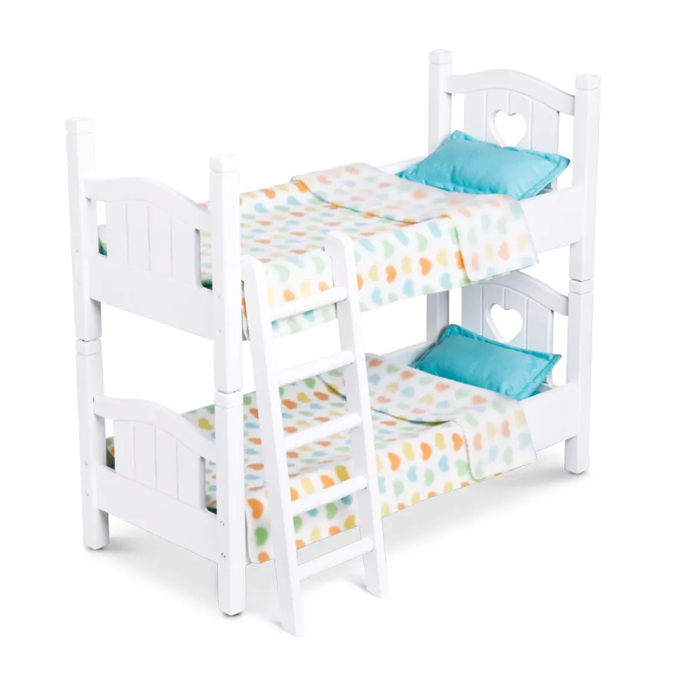 Melissa & Doug Mine to Love Puppen Etagenbett Holz weiß