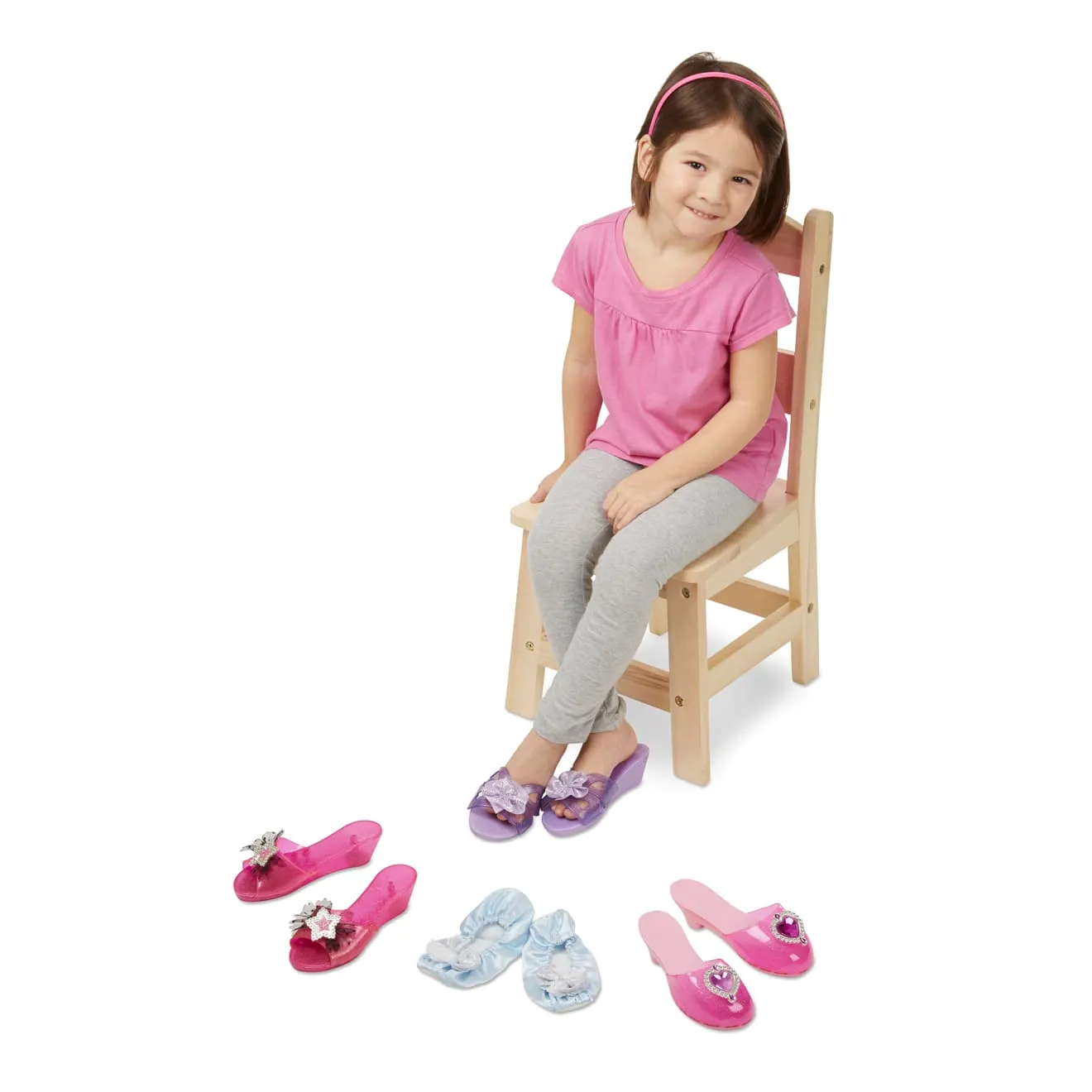 Melissa & Doug Step In Style Verkleidungs-Schuhe 4 Paar Prinzessin