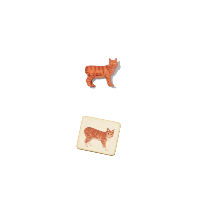 Lovevery Montessori Animal Match Lernspiel Katze mit Plättchen