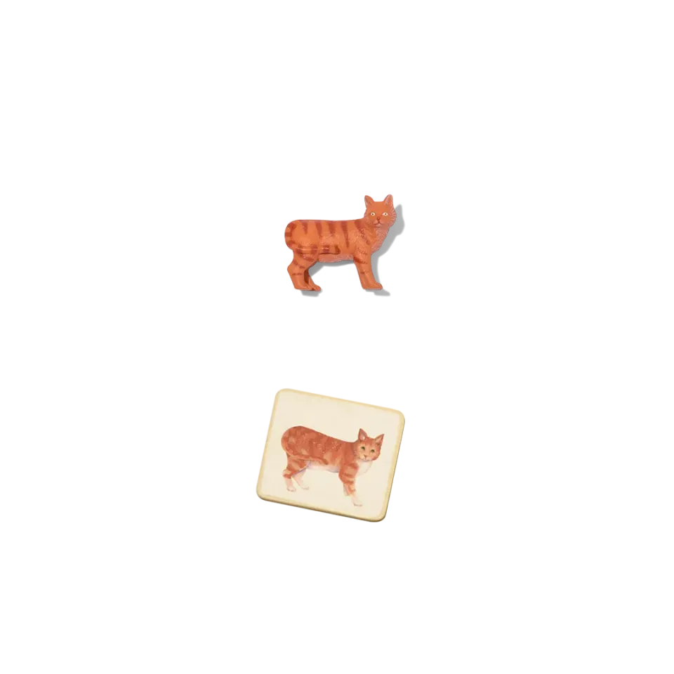Lovevery Montessori Animal Match Lernspiel Katze mit Plättchen