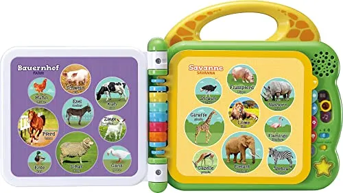 VTech Mein 100-Wörter-Buch Tiere 80-609544 Bilderbuch zweisprachig