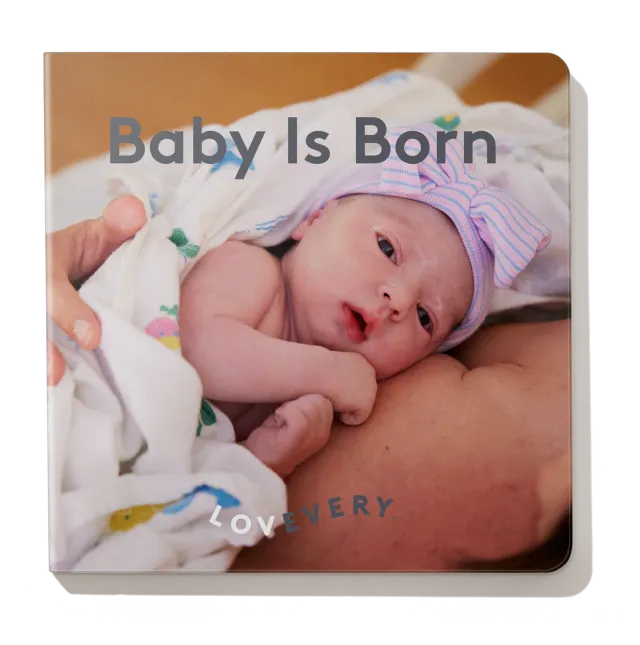 Lovevery Baby is Born Pappbilderbuch Geschwister Baby