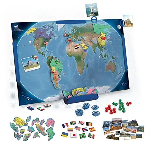 Buki 7346DE Magnetische Weltkarte Deutsche Version 70 cm