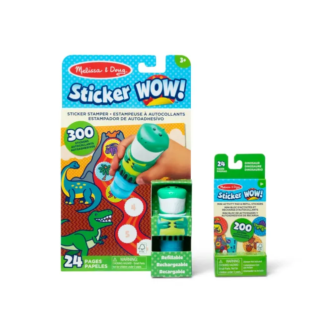 Melissa & Doug Sticker WOW! Dino Sticker-Set mit Stamper 500