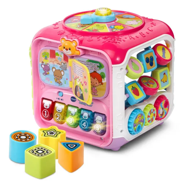 VTech Sortier- Entdeckungs-Aktivitätswürfel rosa 9 Monate