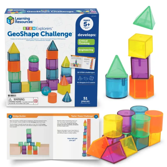 Learning Resources STEM 3D Geometrie Formen Set 50 Teile ab 5 Jahren
