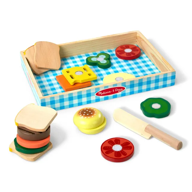 Melissa & Doug Sandwich Making Set Spielessen Holz 16-teilig