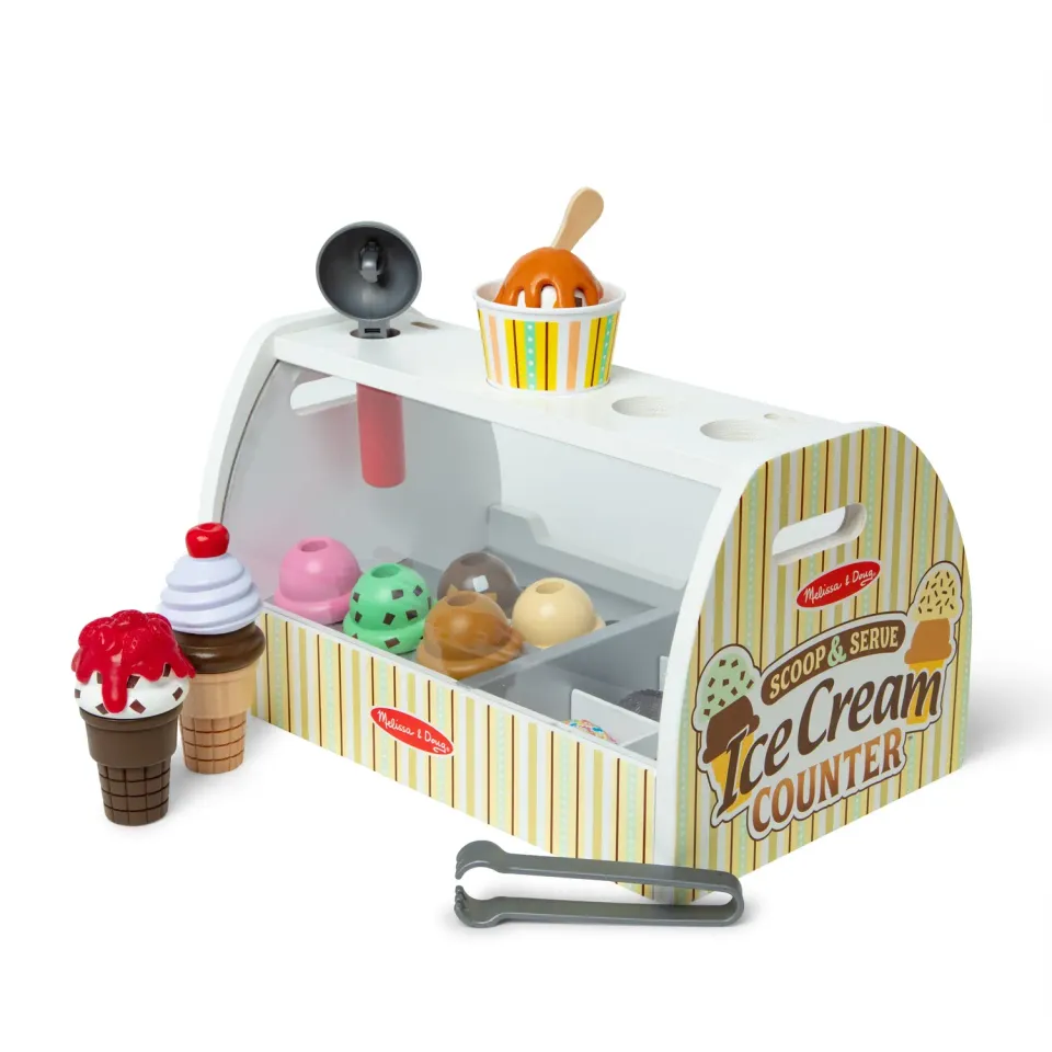 Melissa & Doug Scoop & Serve Ice Cream Counter Eisdiele Holz