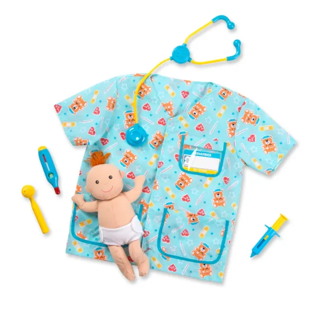 Melissa & Doug Pediatric Nurse Rollenspiel-Kostümset mit Puppe