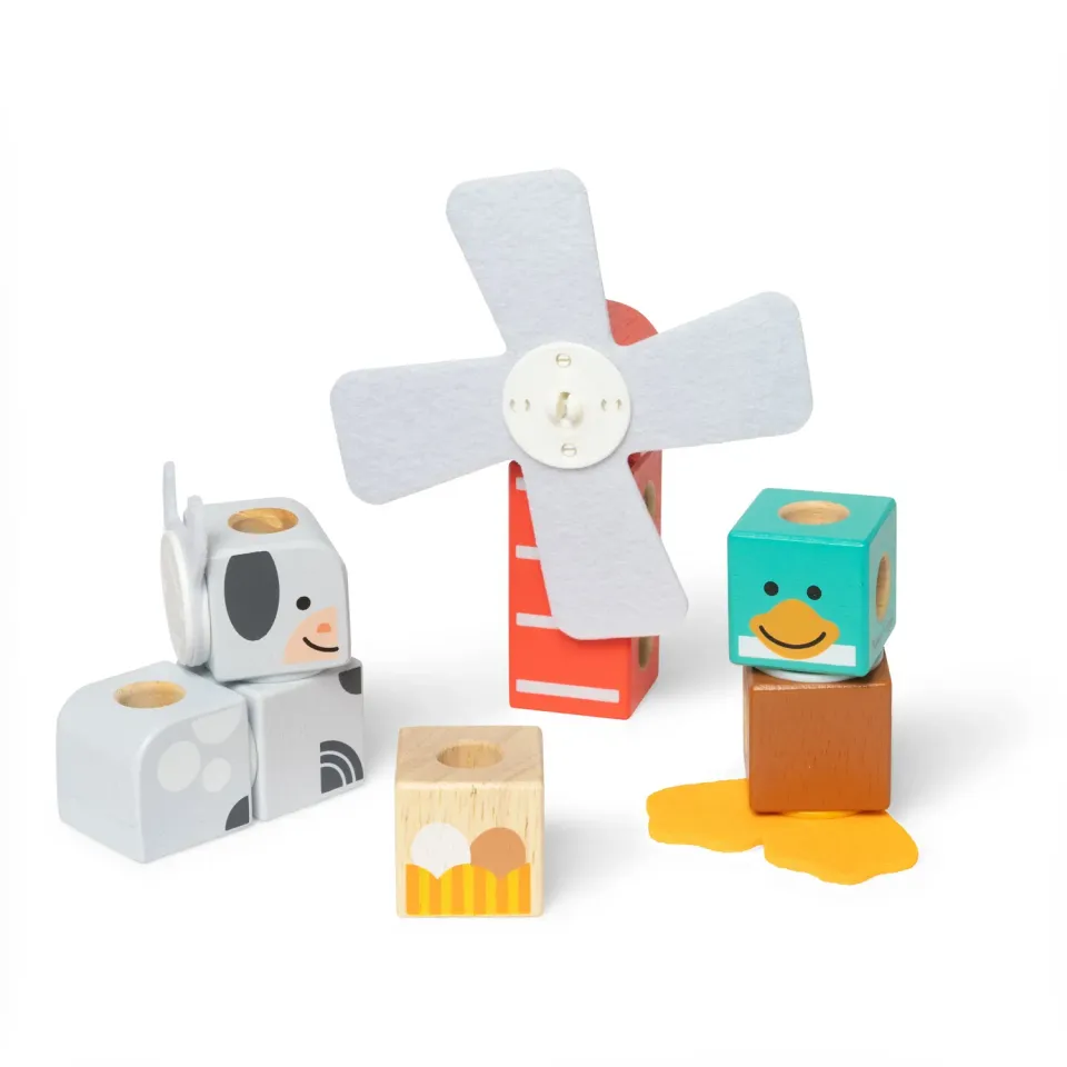 Melissa & Doug Blockables Farm Friends Steckbausteine 16-tlg
