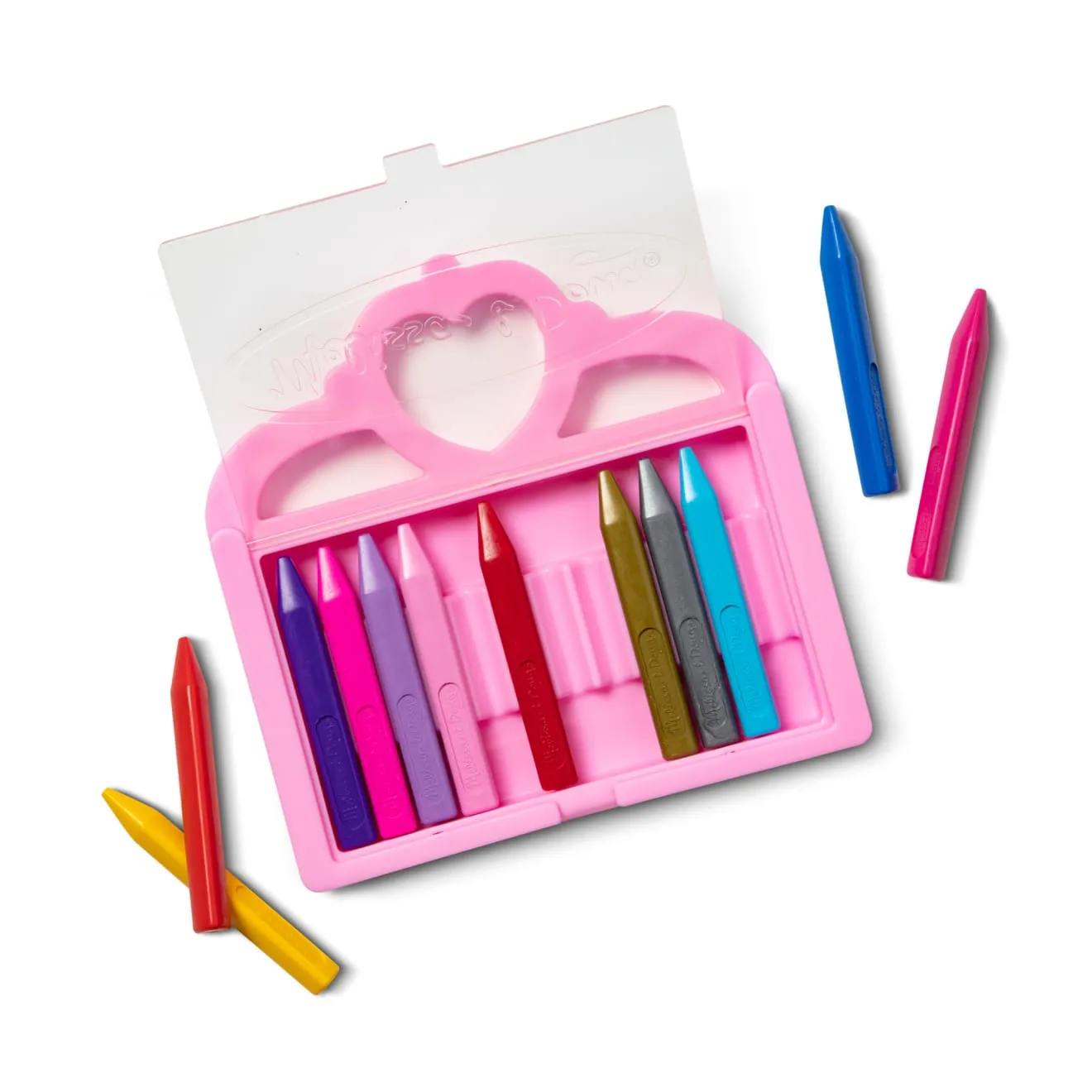Melissa & Doug Princess Wachsmalstifte 12 Stück Tiara-Box
