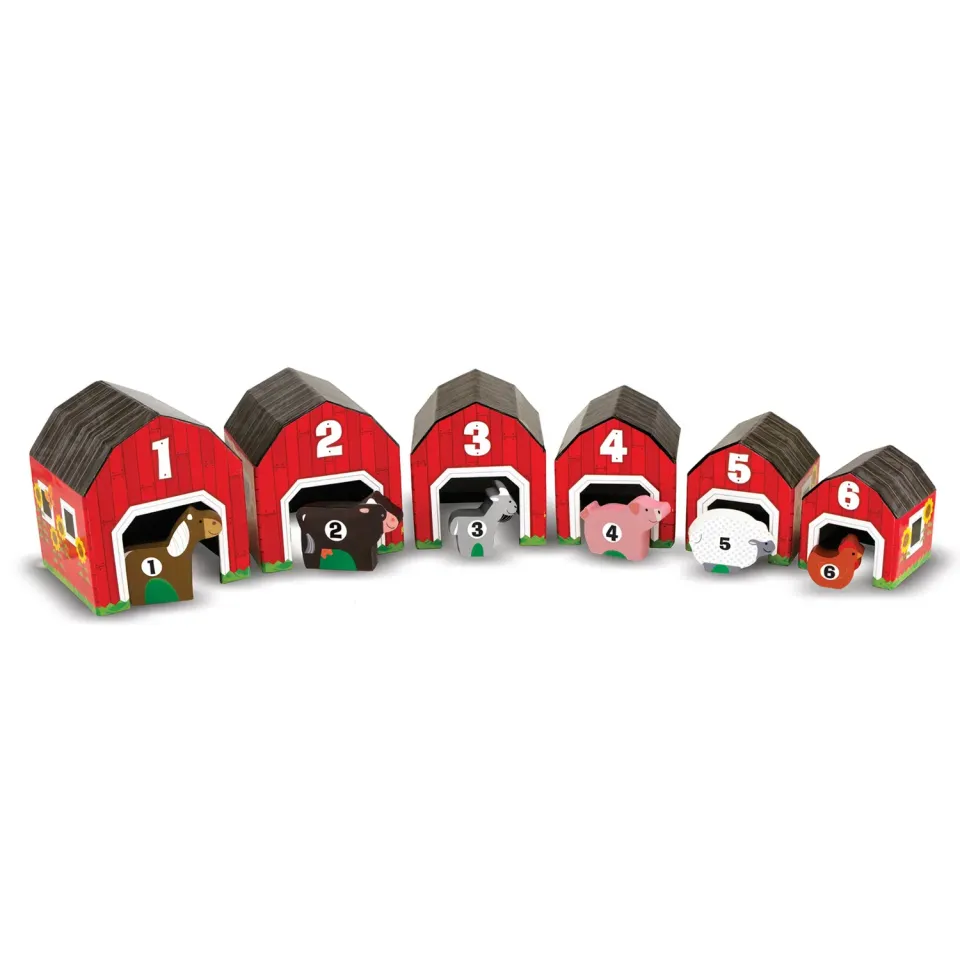 Melissa & Doug Nesting Barns Stapel- und Sortierspiel Bauernhof