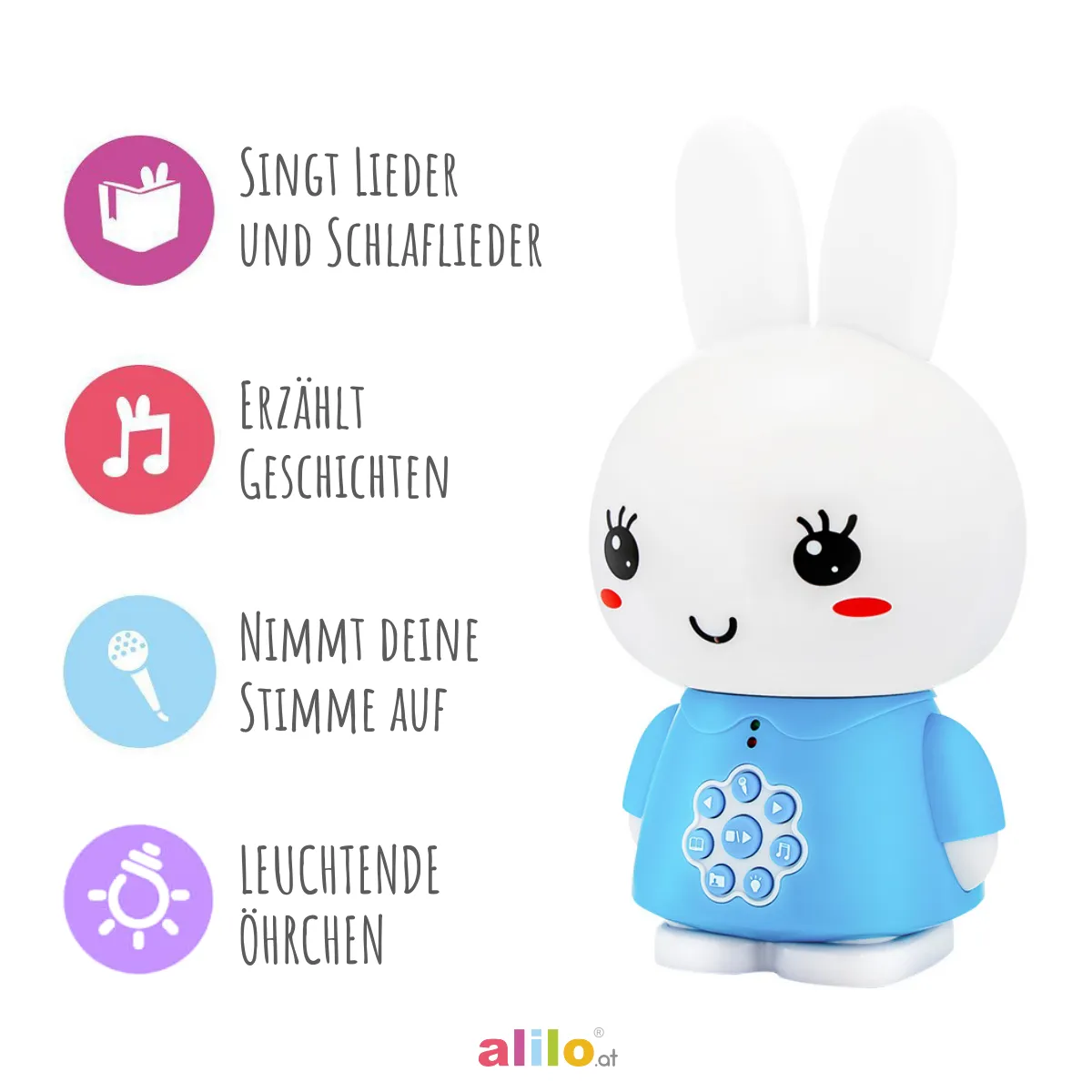 Alilo Honey Bunny G6 MP3-Player mit Nachtlicht