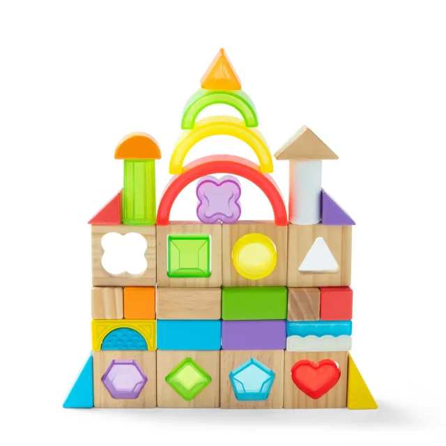 Melissa & Doug Sensory Matching Blocks Bauklötze Holz