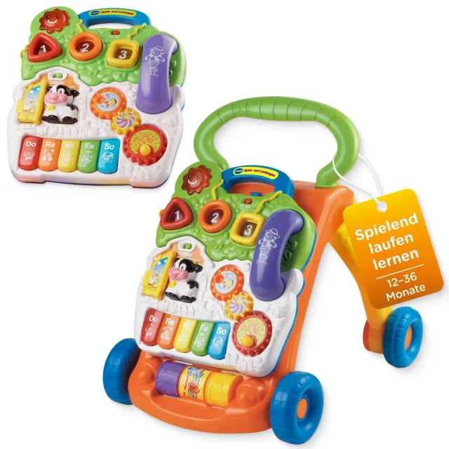 VTech Spiel- und Laufwagen Lauflernhilfe mit Spielboard