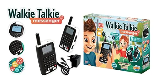 Buki TW04 Walkie Talkie Messenger Funkgerät 2er Schwarz Weiß