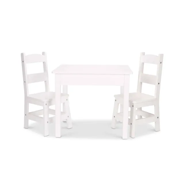 Melissa & Doug Wooden Table & Chairs Kindertisch Weiß Holz