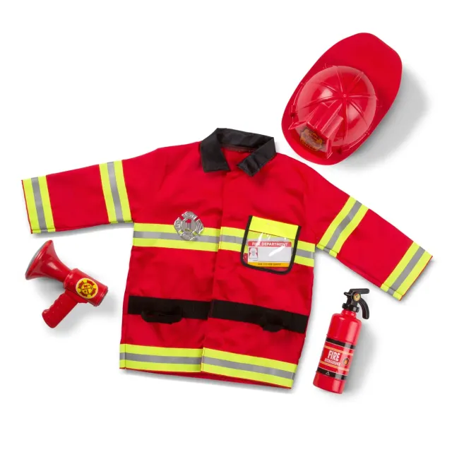 Melissa & Doug Fire Chief Feuerwehrkostüm Set 3-6 Jahre