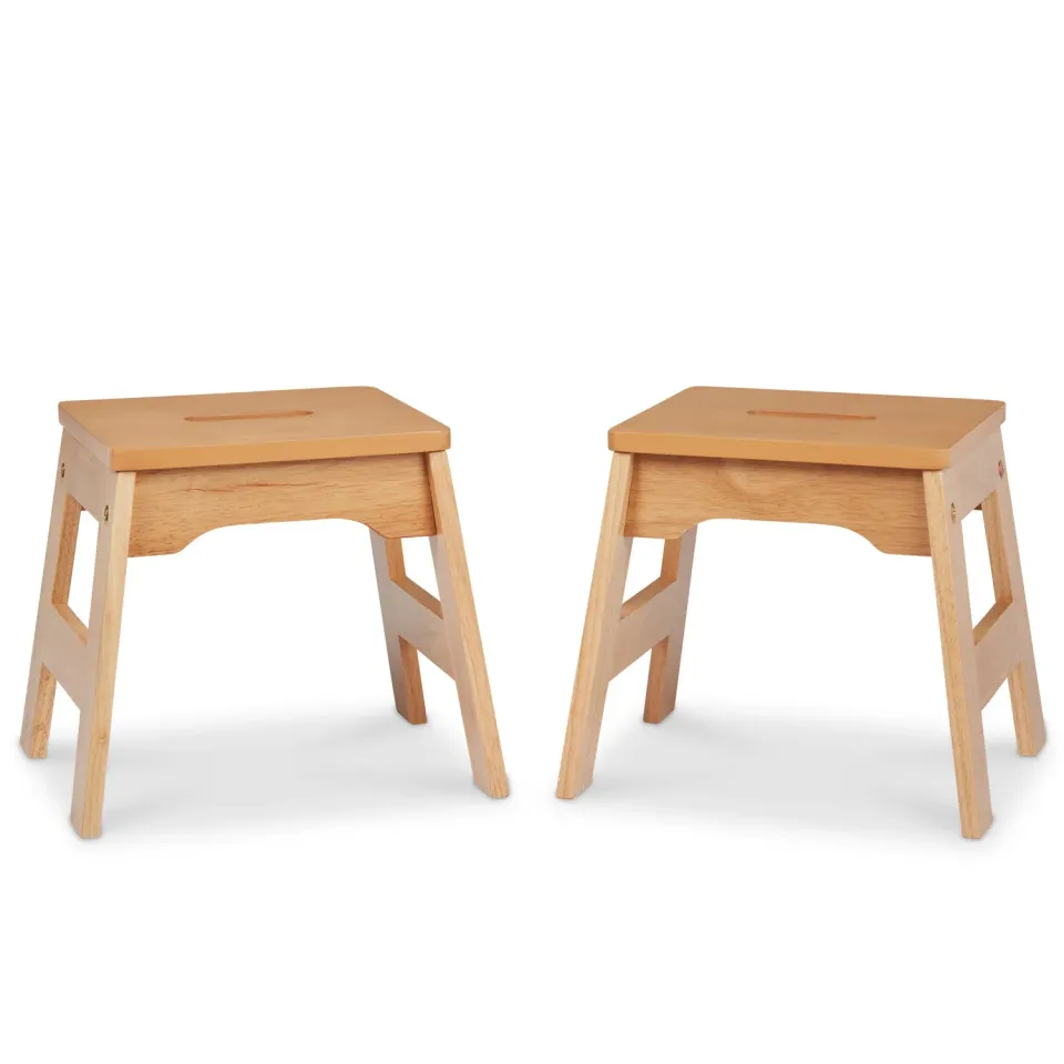 Melissa & Doug Wooden Stools Kinderhocker Holz 2er Set