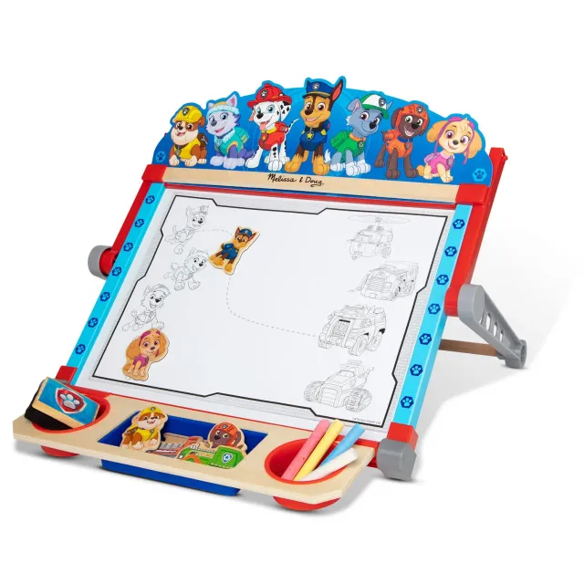 Melissa & Doug PAW Patrol Maltisch Holz mit Tafel und Rolle