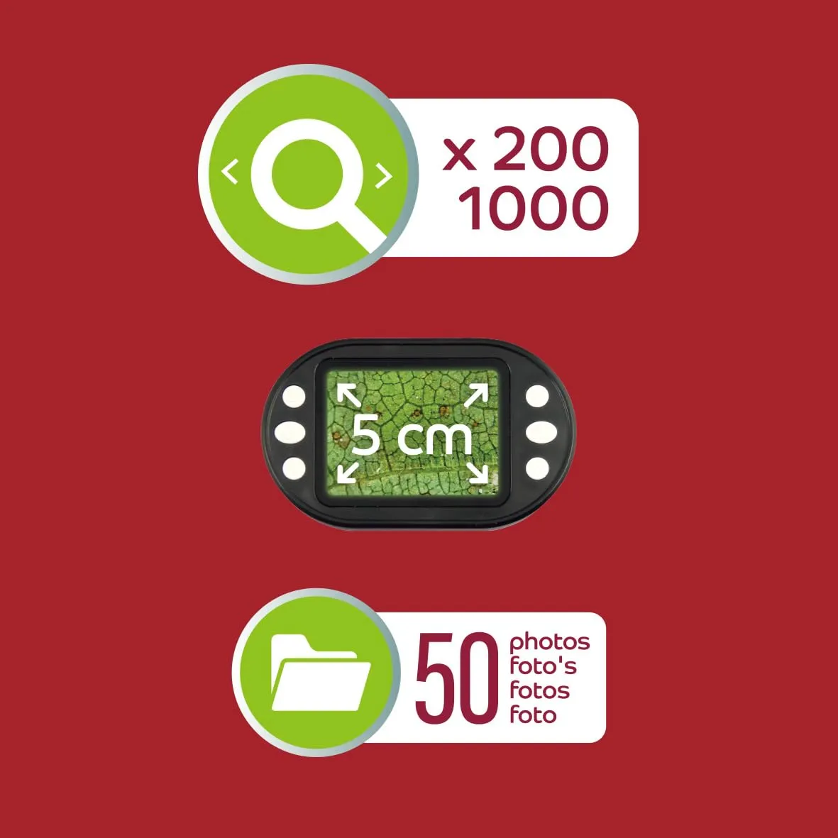 Buki MR350 Videomikroskop Kinder 200x-1000x mit Display