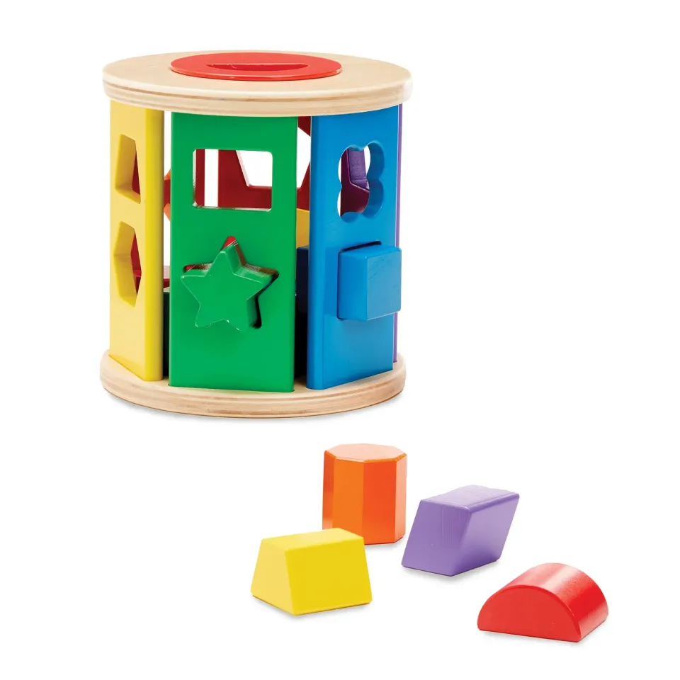 Melissa & Doug Match and Roll Steckspiel Formen Holz