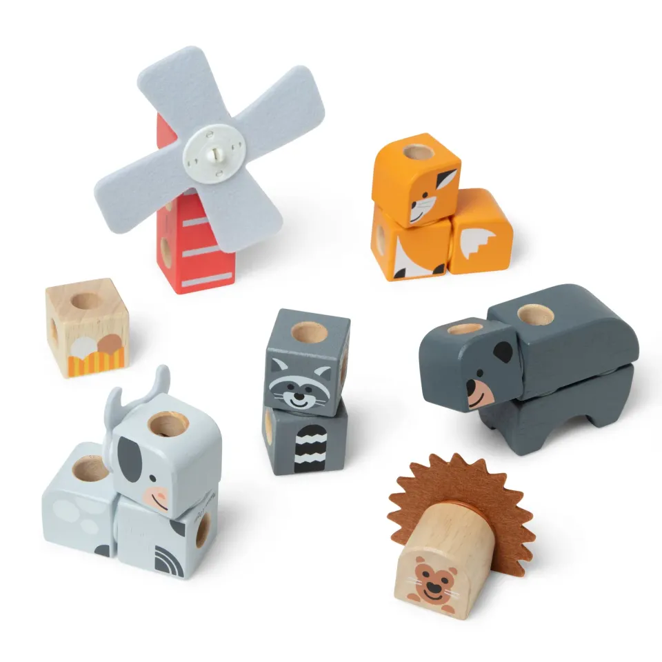 Melissa & Doug Blockables Farm Woodland Bausteine 2er-Set Holz