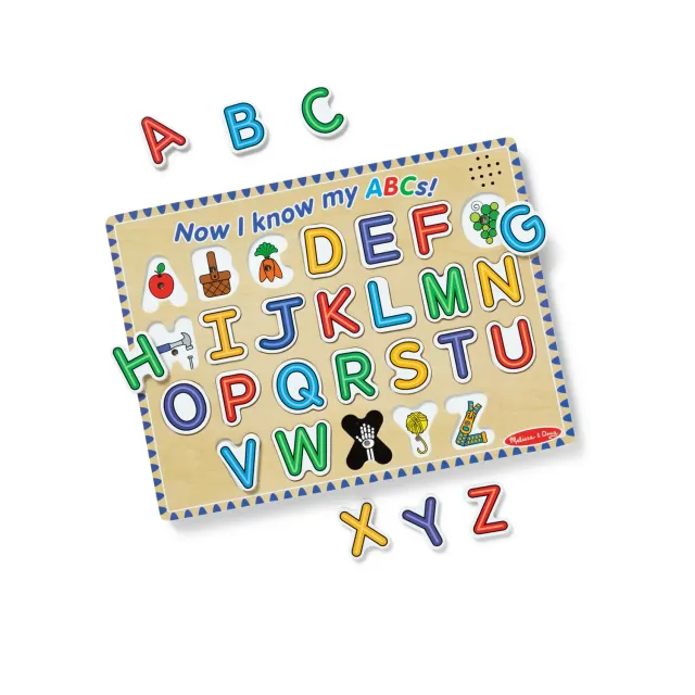Melissa & Doug Alphabet Sound Puzzle Holzpuzzle 26 Teile mit Ton