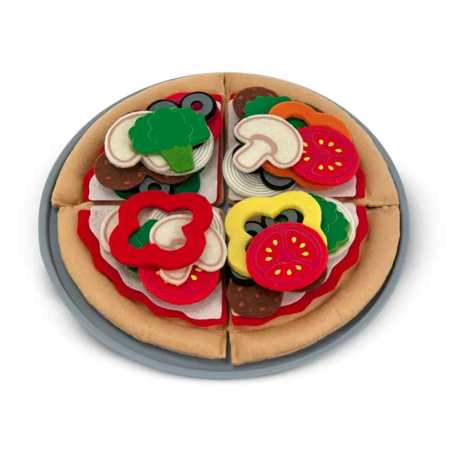 Melissa & Doug Felt Play Food Pizza Set Spielessen 42-tlg Filz
