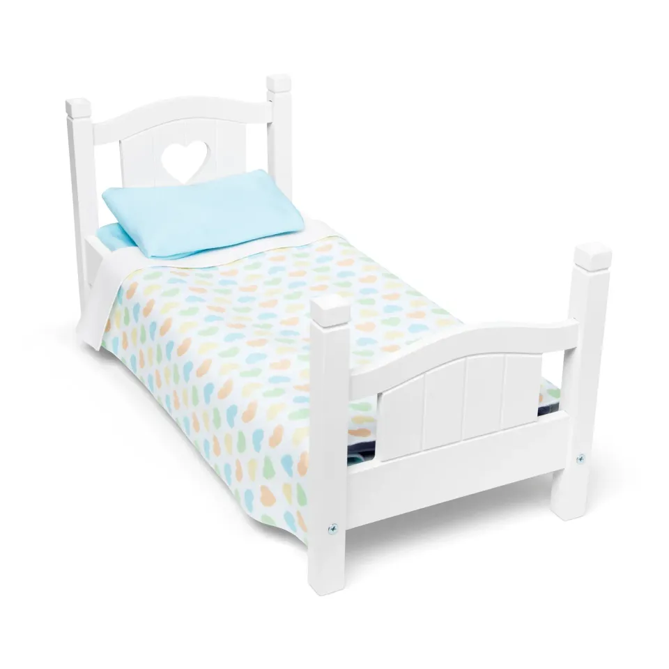Melissa & Doug Mine to Love Puppenbett Holz weiß 45cm Puppen