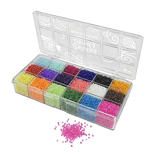 Buki France PE012 Perlenbox transparent 18 Farben 20 g