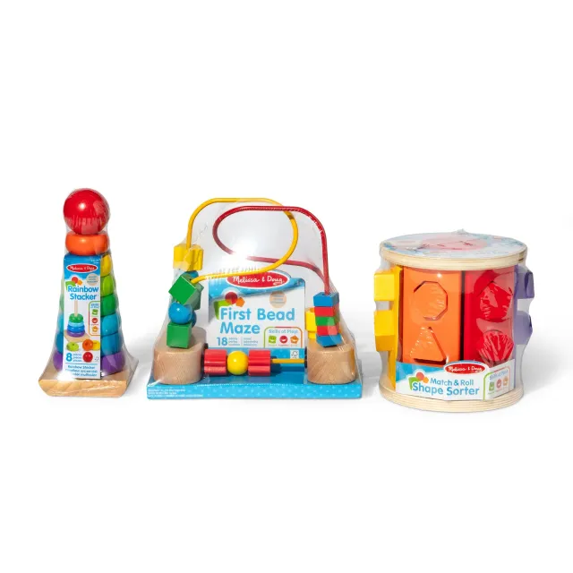 Melissa & Doug First Skills Lernspielzeug Set Baby 3-teilig