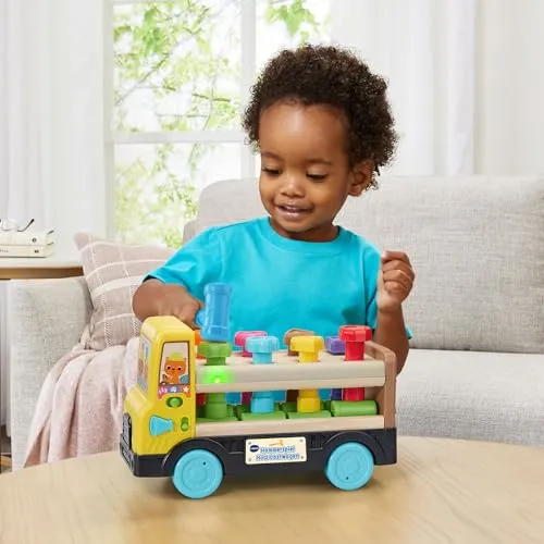 VTech Holz-Lastwagen Hammer Lernspielzeug mit Licht