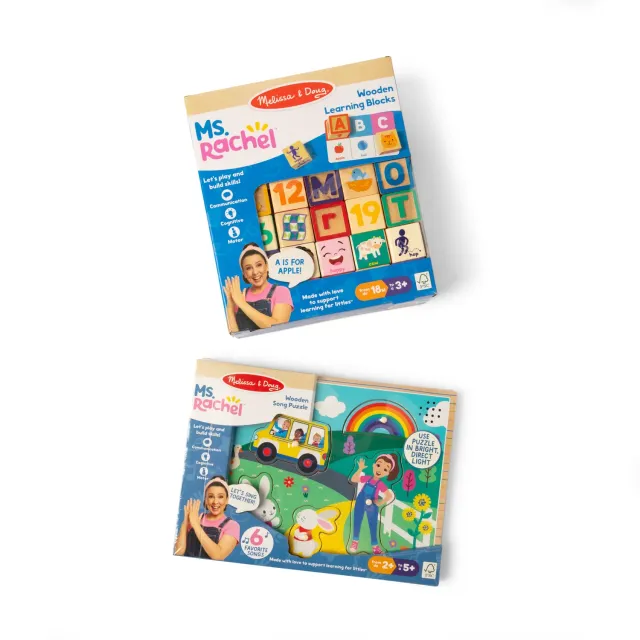 Melissa & Doug Ms. Rachel Lernspielzeug Set 2-teilig Holz