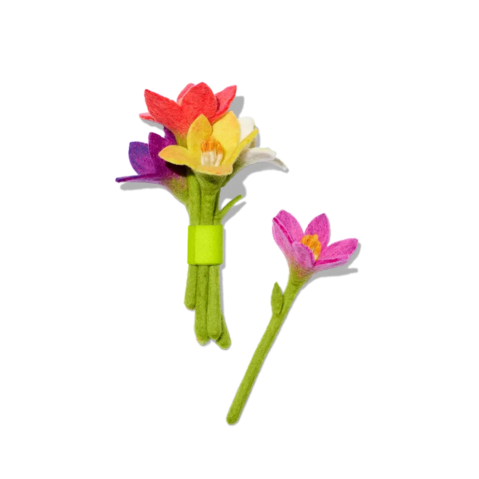 Lovevery Play Kits Felt Flowers Filzblumen 5er-Set