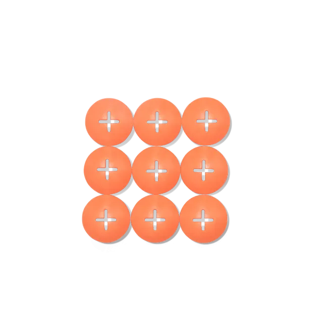 Lovevery Orange Buttons Knöpfe 9er Set Orange