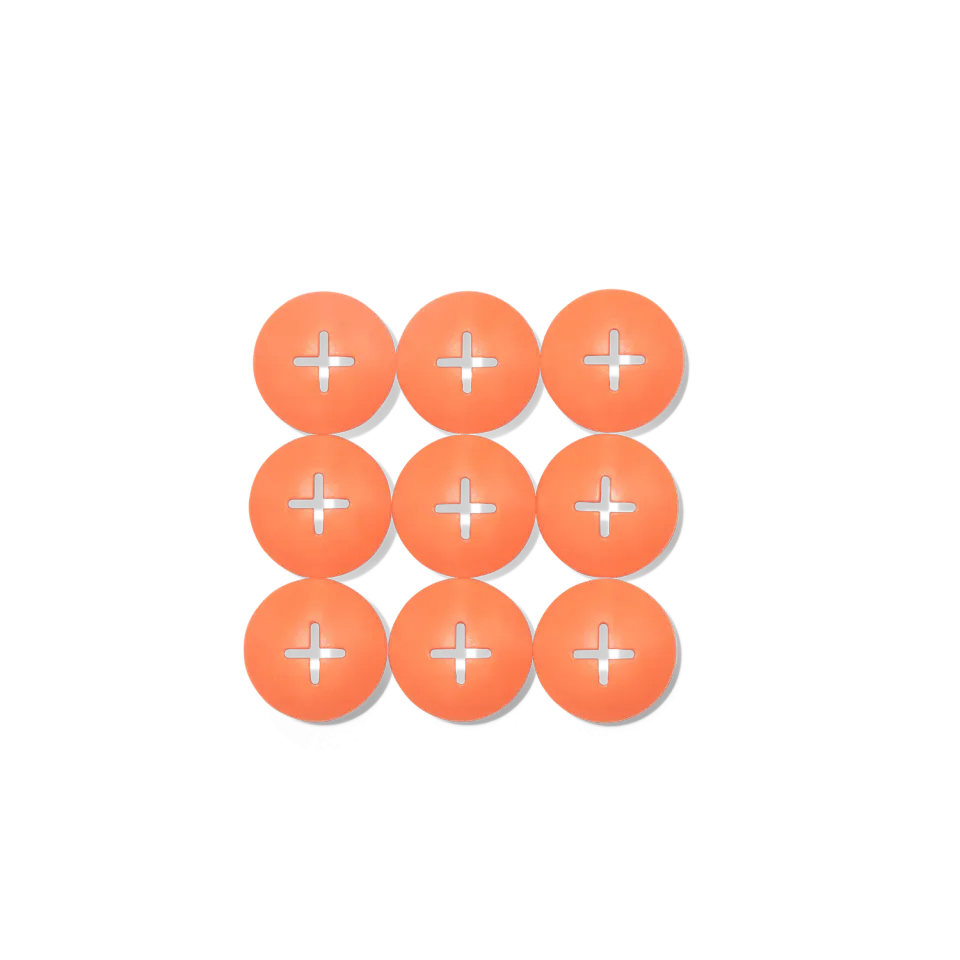 Lovevery Orange Buttons Knöpfe 9er Set Orange