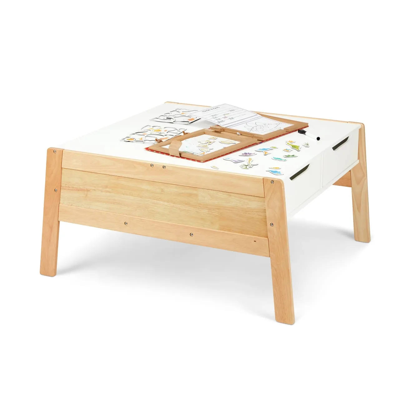 Melissa & Doug Wooden Art Activity Spieltisch Holz mit Boxen