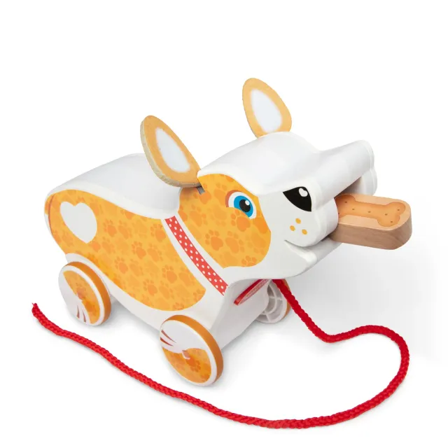 Melissa & Doug Feed Walk Poo Pup Nachzieh-Hund Holz