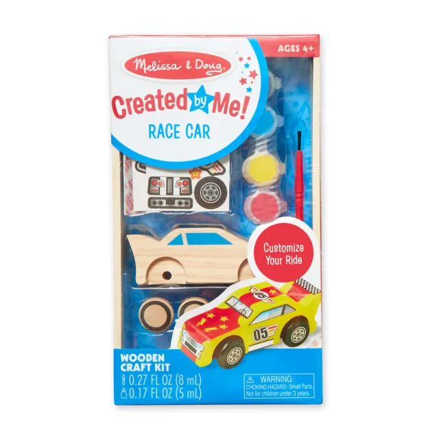 Melissa & Doug Created by Me! Race Car Bastelset Holz ab 4 Jahre