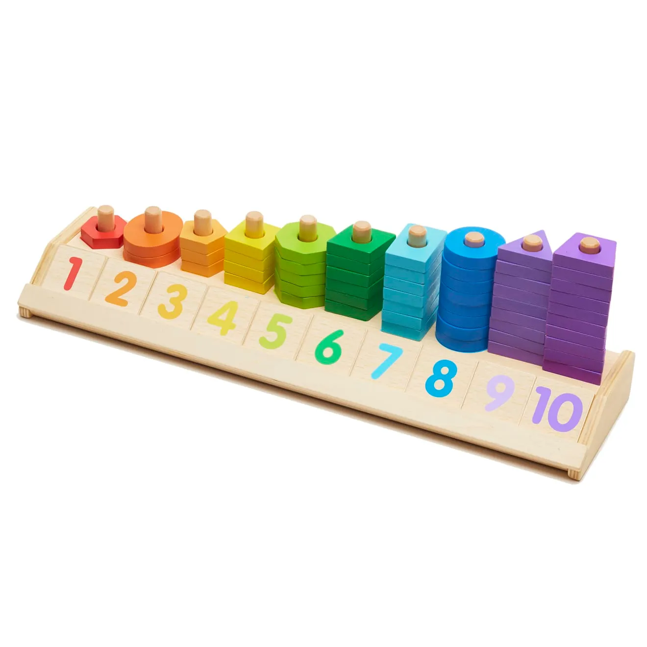Melissa & Doug Counting Shape Stacker Steckspiel Holz ab 2 Jahre