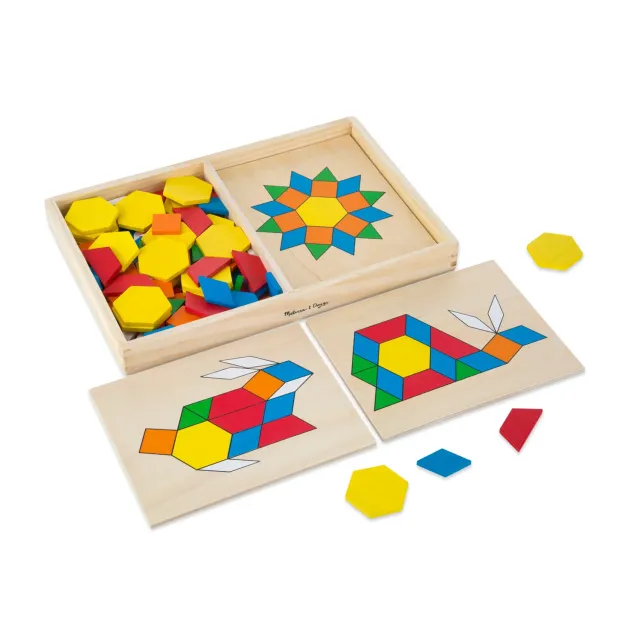 Melissa & Doug Pattern Blocks Legespiel Holz 120 Teile