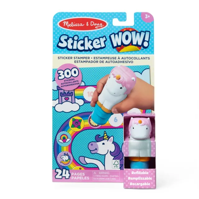 Melissa & Doug Sticker WOW! Einhorn Sticker-Set 12er-Pack ab 3 Jahre