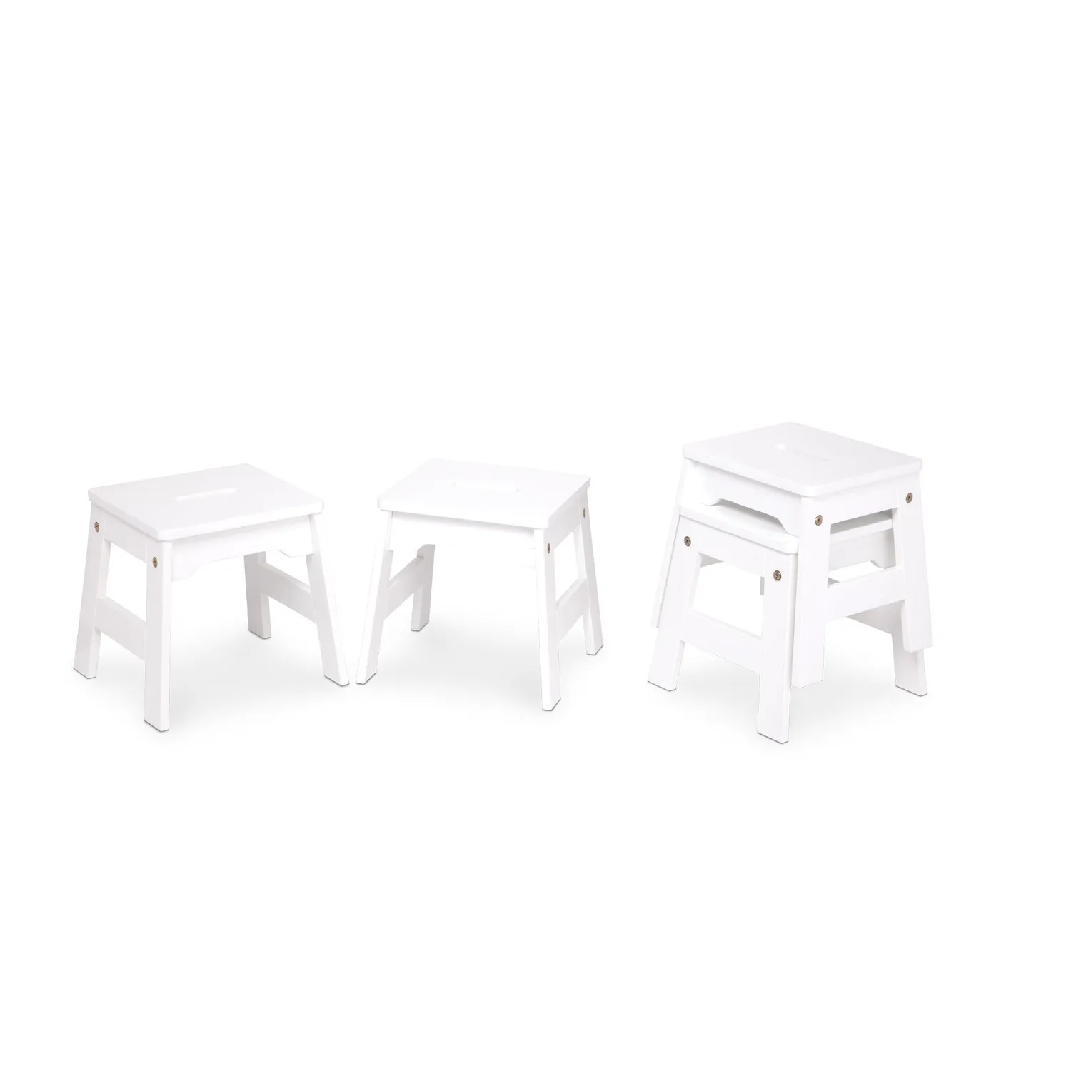 Melissa & Doug Wooden Stools Kinderhocker Holz 4er Set 28 cm