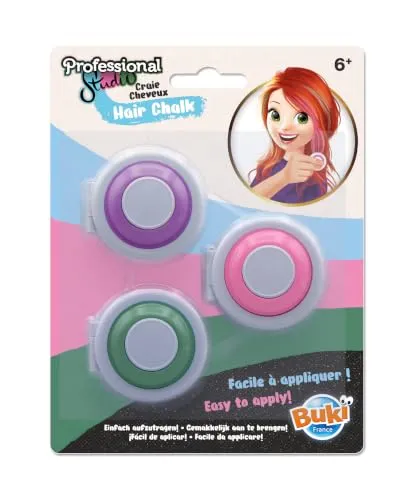 Buki PS103 Haarkreide Set 3 Farben Lila Grün Rosa