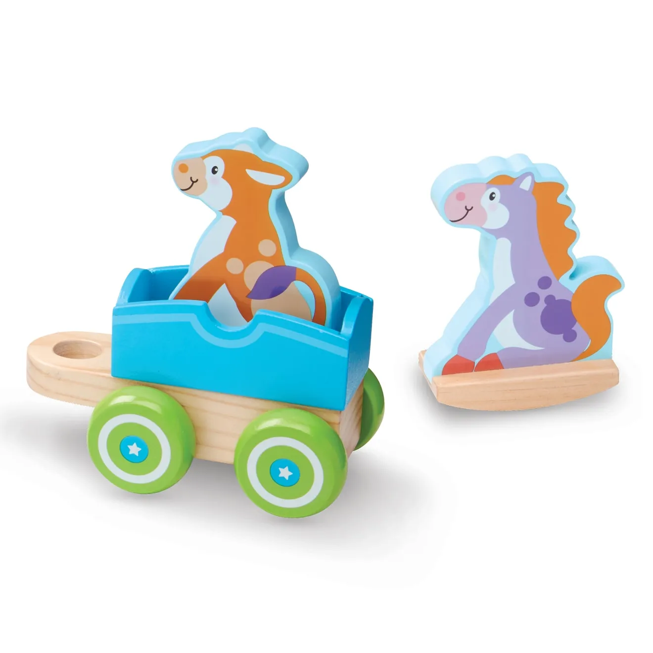 Melissa & Doug First Play Bauernhof Holz-Ziehzug 6-tlg ab 18 Monaten