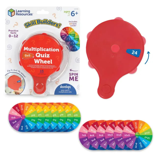 Learning Resources LER3792 Multiplikations-Quizrad Einmaleins 0-12