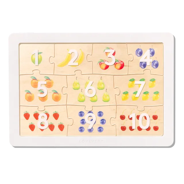 Lovevery Mathe Zählpuzzle Basis Holz Ersatz