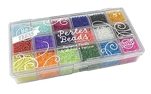 Buki France PE012 Perlenbox transparent 18 Farben 20 g