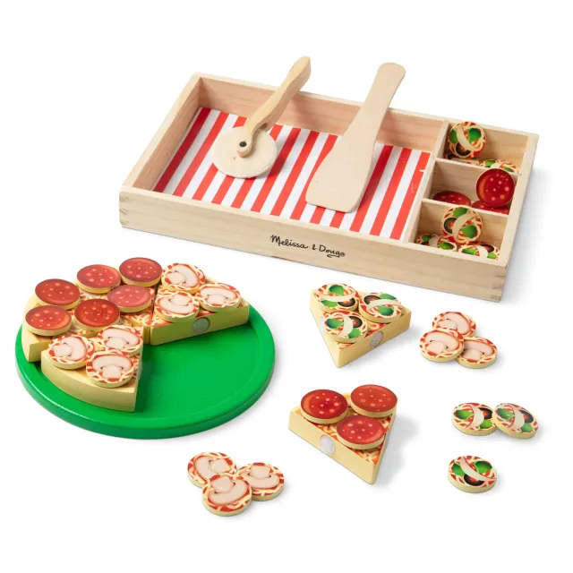 Melissa & Doug Pizza Party Holzspielset 6 Stücke